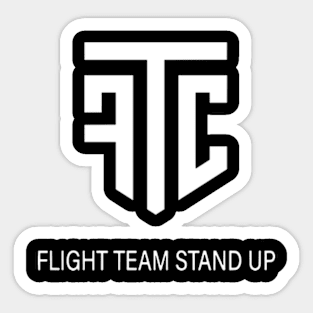 Flightreacts Merch Flight Team Stand Up Ftc Logo black Sticker